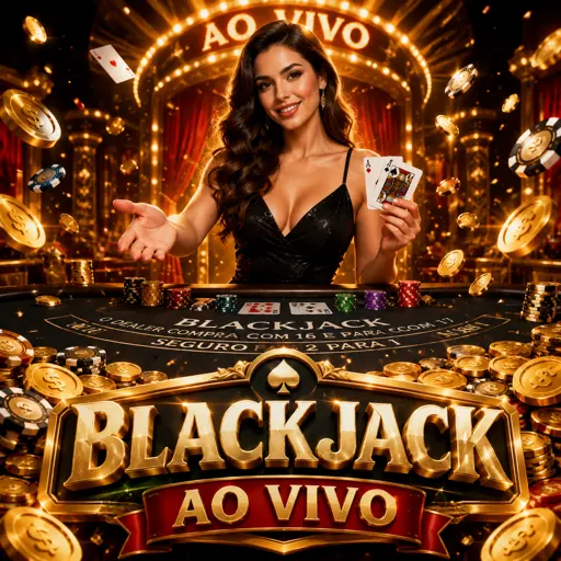Blackjack ao vivo com dealer distribuindo cartas